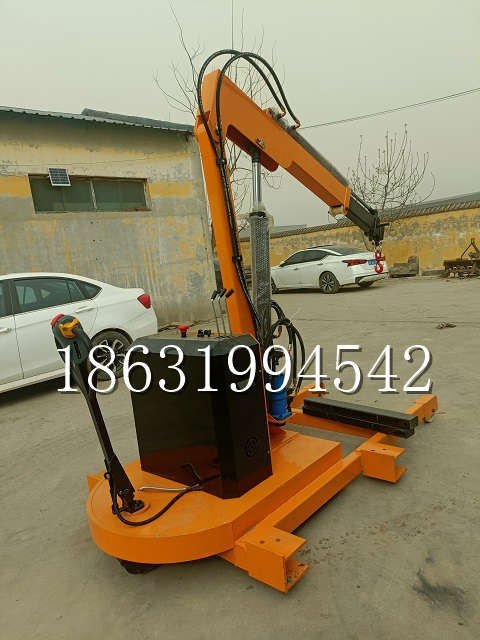 太仆寺旗自卸车厢随车吊 自制轮式四不像起重机 四驱平板吊 5吨 贵盛